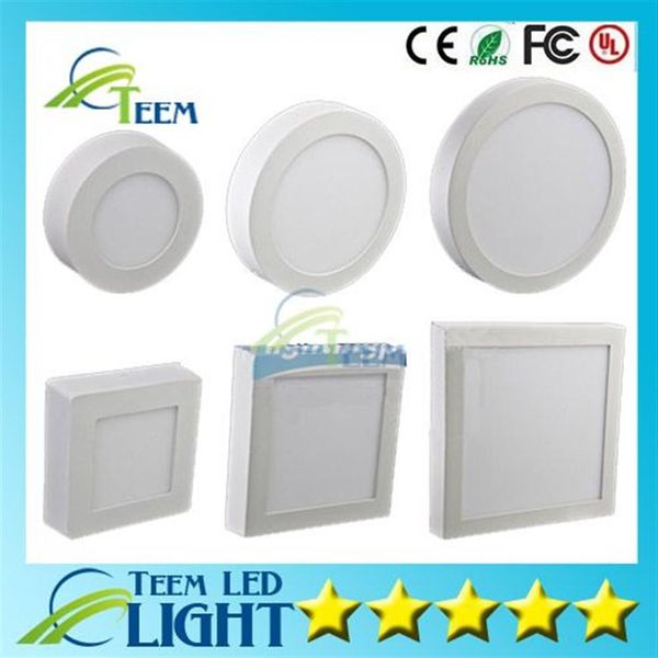 Regulable 9W 15W 21W Panel de luz Led cuadrado redondo montado en superficie iluminación Led Downlight Led foco empotrable de techo 110-240V Dr3162