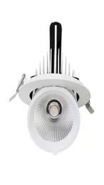 Downlights regulables Focos LED Luz de techo integrada Cob Lámpara de trompa de elefante Sala de estar Pasillo Tienda de ropa Bull039s Eye9562229