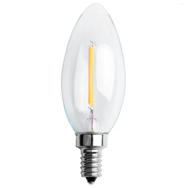 Dimmable E12 2W COB Bougie Flamme Filament LED Ampoule Lampe 10 3.5cm