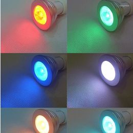 Dimable GU5.3 220V RGB LED Spotlight 16 Colors 3W Bulb Lamp 24Key IR afstandsbediening