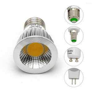 Dimmable Lampara Lamp 3W 5W 7W GU10 E14 E27 85-265V LED LICHT MR16 AC DC 12V Aluminium Cob Spotlight Bulb Kroonluchter