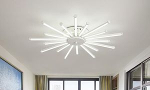 Dimbare LED plafondlamp 18 hoofden plafond kroonluchters met afstandsbediening voor woonkamer slaapkamer restaurant badkamer verlichting myy