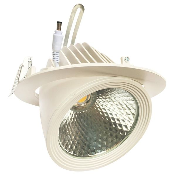 Dimmable LED Downlights 30W Plafond encastré Down Light Réglable Rotatif LED Trunk Light Gimbal Gimble Direction LED Spot Lighting