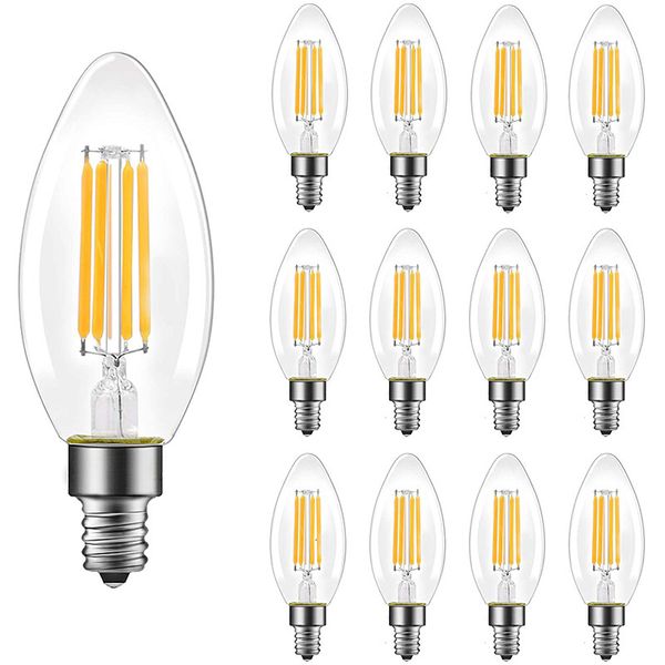 Ampoule à Filament e14 e27 B22, lampe bougie Led 2W 4W 6W, angle de faisceau 360, WW CW 220V 110V