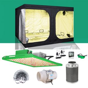 Dimable Led Grow Lights Grow Box Kit Tent Complete Kit met koolstoffilterventilator voor planten groeien binnenlampen