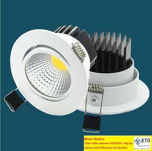 Dimable Led verzonken Spotlight Cob Downlight Silver plafondlamp warm koel wit