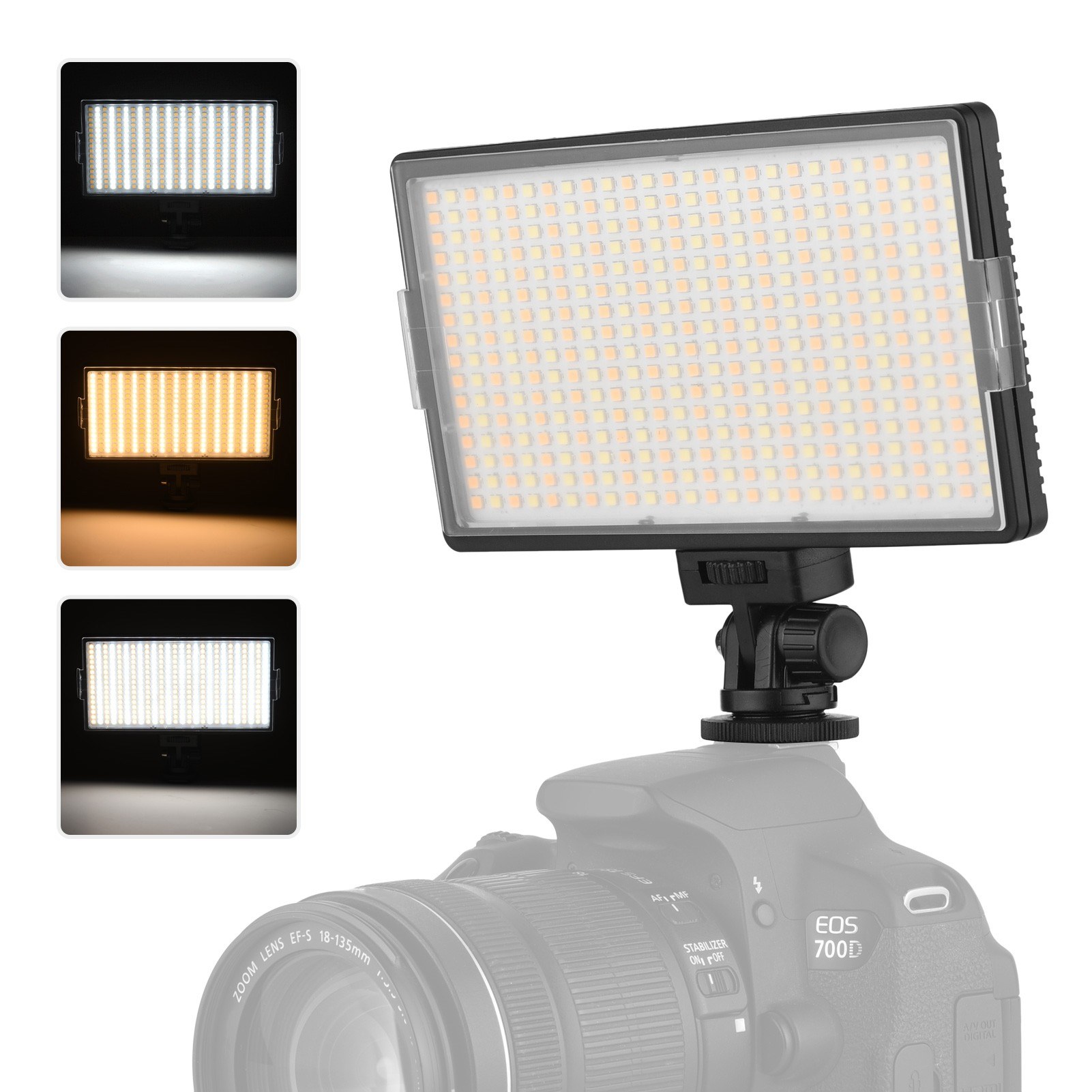 Dimmable LED lumière vidéo caméra photographie panneau lumineux pour pour flux en direct Photo Studio remplissage Lam maquillage