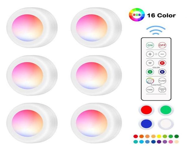 Luces LED RGB regulables Lámpara de cocina Sensor táctil Armario Armario Luz nocturna Luz de disco con control remoto 16 colores 316208044