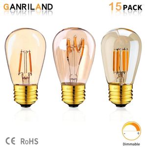 Dimable Vintage Edison Bulb Golden Tint Filament Lampen ST45 1W 3W Warm Wit 2200K RETRO LAMP 220V E27 LICHT