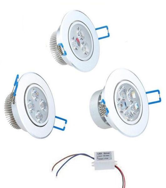 Focos empotrables LED regulables X3 para techo 3W 4W 5W 7W 9W 12W 15W Focos empotrables LED luces empotrables lámparas ac110240V7881858