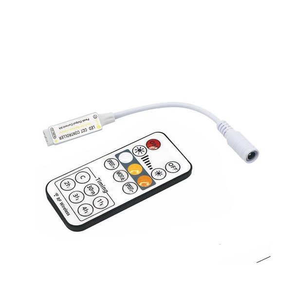 Dimmers Mini 16 touches LED CCT Télécommande avec réglage de l'heure DC524V RF Synchronisation sans fil Ajuster 4PIN Femelle DC Drop Livraison Lumière Dhzgn