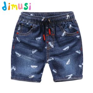 Dimusi Car Imprimée Ripped Boy's Summer Pantes Jeans Children Girls Shorts For Kids BC069 L2405