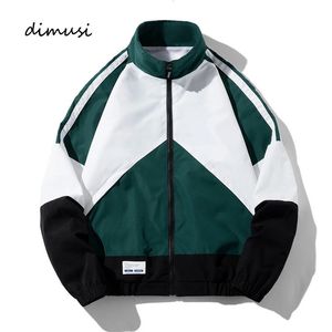 Dimusi Mens Bomber Jacket Casual Anorak Hip Hop Zipper Coat Fashion Male Streetwear Baseball Uniform Hooded Coats Clothing 240320