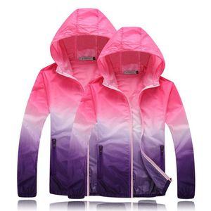 Veste ultralégère couleur coupe-vent manteau vêtements anti-uv femme protection solaire mâle grande taille veste de protection solaire coupe-vent