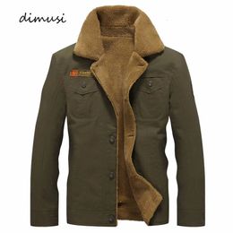 DIMUSI veste d'hiver hommes militaire polaire manteaux chauds mâle col de fourrure armée tactique veste Jaqueta Masculina vêtements 240106