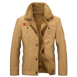 DiMusi Winter Jacket Mens Military Fleece Charts Wards Coll Male Fur Collier Armée Tactical Aviator Veste Jaqueta Masculina Vêtements