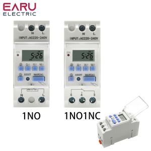 Din Rail THC 15A Nuevo cable de tipo 2 semanal 7 días Interruptor de tiempo digital programable Control de temporizador AC 220V 230V 12V 24V 48V 16A