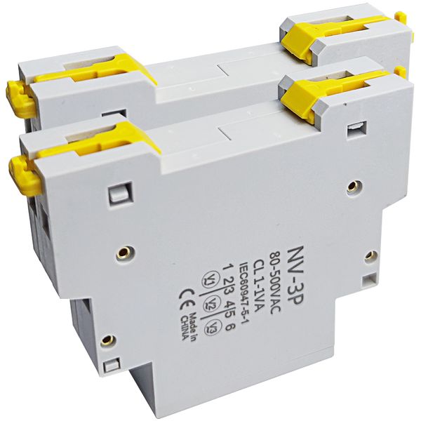 DIN Rail Tension Mettage AC 80-500V Indicateur modulaire triphasé à trois phases LED Détecteur d'affichage numérique NV-1P NV-3P