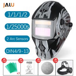 DIN4/9-13 Máscara de soldadura automática con batería de litio casco de soldadura TIG MIG eléctrico Solar casco con máscara de oscurecimiento automático 240104