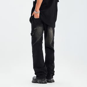 DingTalk High Street Jeans Lente/Zomer Amerikaanse Retro Jeans Jeans met losse rechte pijpen voor heren