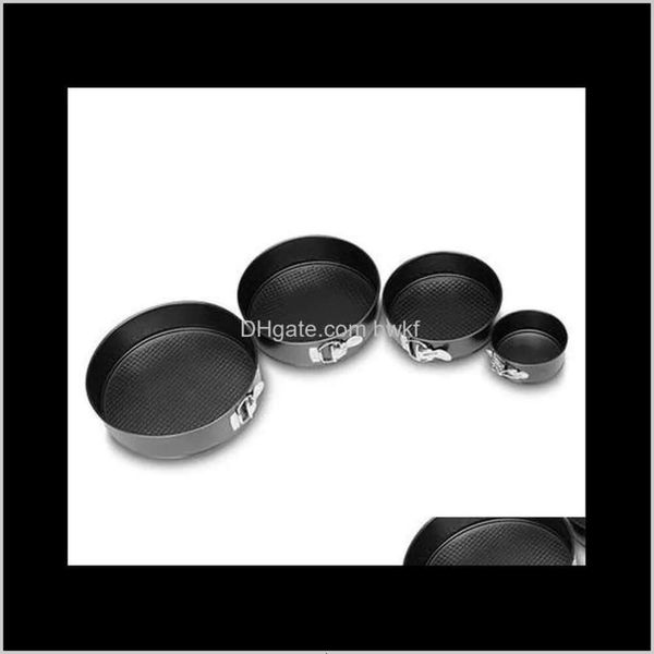 Plats de bar à manger panoramiques Home Gardencofricly stocké 4pcs Cake en acier en carbone boulange de boulangerie amovible de moule amovible de fromage de fromage