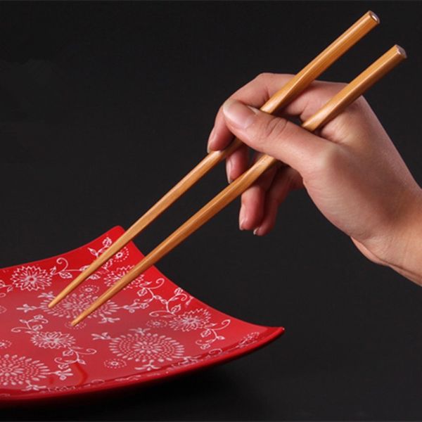 Bambou de salle à manger Baguettes Longueur 24 cm Cuisine Bar Vaisselle Bam boo Bois Chop Sticks