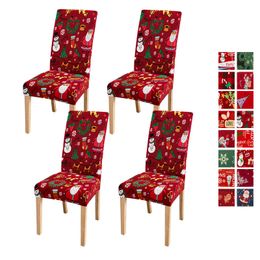 Housses de chaise de salle à manger pour décoration de Noël, housses de siège de table amovibles et extensibles pour restaurant, vacances, festival, fête