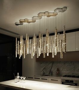 Candelabro LED para comedor, iluminación moderna nórdica de oro/plata, candelabro combinable para sala de estar, decoración del hogar, iluminación de bar