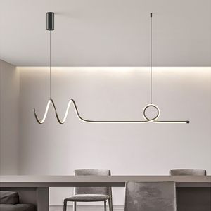 Eetkamer Hanglampen Licht Luxe Moderne Minimalistische Bar Nordic Strip Designer Creativiteit Verlichtingsarmaturen Glans AC85-265