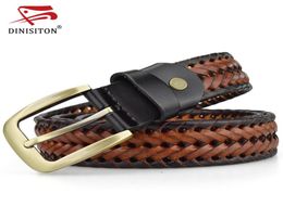 Dinisiton Traited Belt for Mens Woven Belts Luxury Great Leather Cow Stracts Hand Tricoted Designer Men For Jeans Girdle Male 20112383223