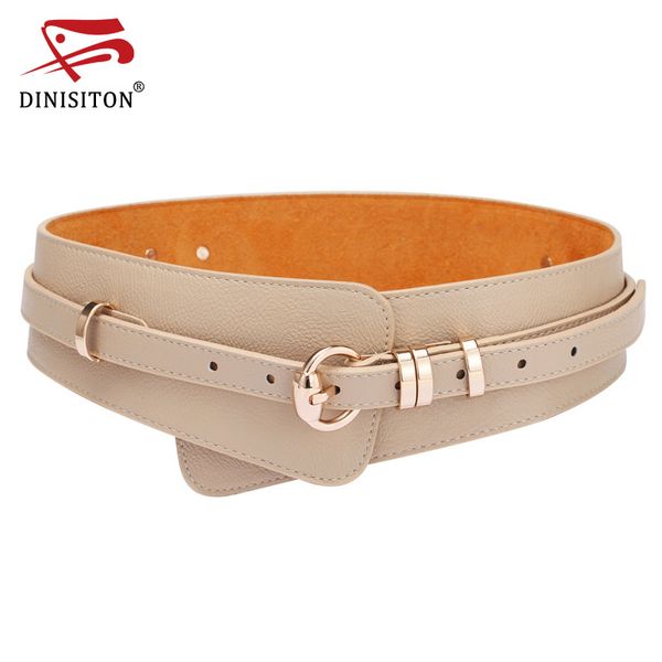 DINISITON femmes mode PU cuir dame taille large large ceinture lier larges ceintures femmes ceinture robe parure YF005 T2003276022996