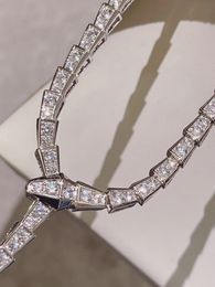 Dîner Colliers Colliers de créateur Nouveau style Jewelry Femme Dame Full Diamond plaquée Gol Snake Snakelike Collier Choker