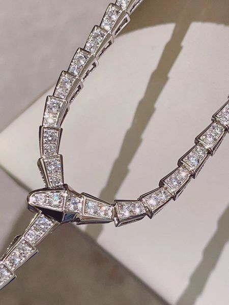 Cabres de cajeros de cena colección de diseñadores Nuevos estilo Joyas Mujeres Dama Full Diamond Gold Gold Snake Collar Collar
