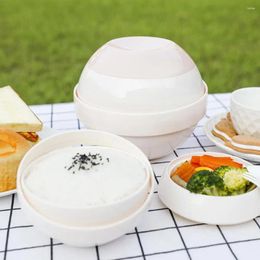 Vaisselle 1 ensemble boîte de rangement pratique conception sphérique créative isolation thermique grande capacité tasse soupe déjeuner isolé