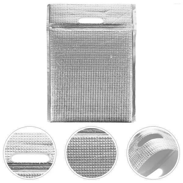 Vajilla 10 PCS Bolsas de aislamiento Bocadillo aislado Reutilizable Niños Pequeño regalo para sándwiches Papel de aluminio Galletas domésticas