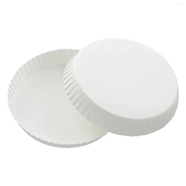 Vaisselle 100 pièces tasses à café papier tasse couvercle couvercle El couvre couvercles jetables pour boissons blanc