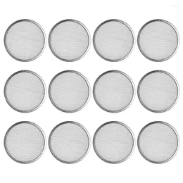 Serviesgoed 12 stuks Mason Jars RVS Sprout Cover Filter Mesh Veelzijdige kiemen Draagbare deksel deksels voor brede mond zeef