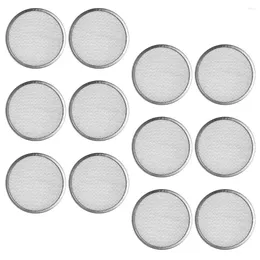 Vajilla 12 PCS Cubierta de brote de acero inoxidable Tarro de brotes Malla Mason Strainer Cap Filtro versátil para el hogar