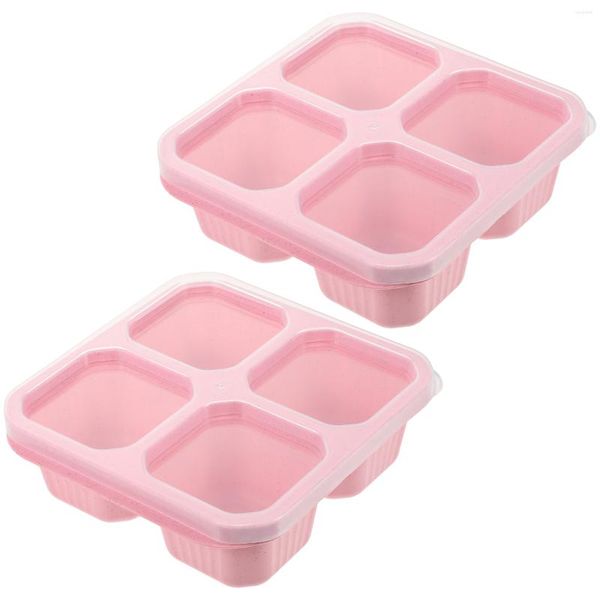 Vaisselle 2 pièces décor boîte de service de bonbons compartiment conteneur de collation Dessert fruits secs plateau de biscuits en plastique stockage de noix