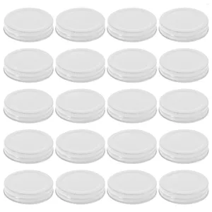 Dîne de 20 PCS peuvent couvercle en étanche Mason pot intégré (70 mm noir) 16pcs LIDS PRATIQUES COURT