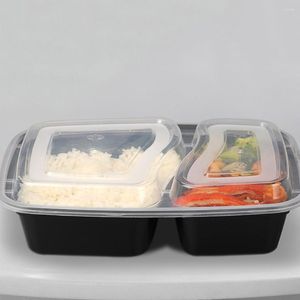 Vajilla 20 piezas Contenedor de comida Contenedores desechables Prep Plastic Go Compartment Pp