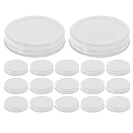 Vaisselle 20 pièces couvercle en fer blanc pot Mason intégré (70mm noir) 16 pièces couvercles de conserve à large bouche couvercles de capuchon pour la confiture à la maison