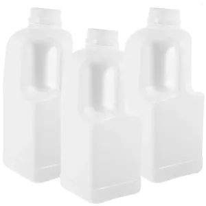 Serviesgoed 3 pc's 2l plastic emmer container gallon kruik fructose ergonomische handgreep lekbestendige waterkappen hdpe containers deksels opslag