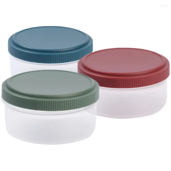 Cineros de vajilla 3 PCS AirTight Sauce Box Condimento de viaje Jares Tiny Cajas Dispensadores Sub PP Contenedores de condimento portátil