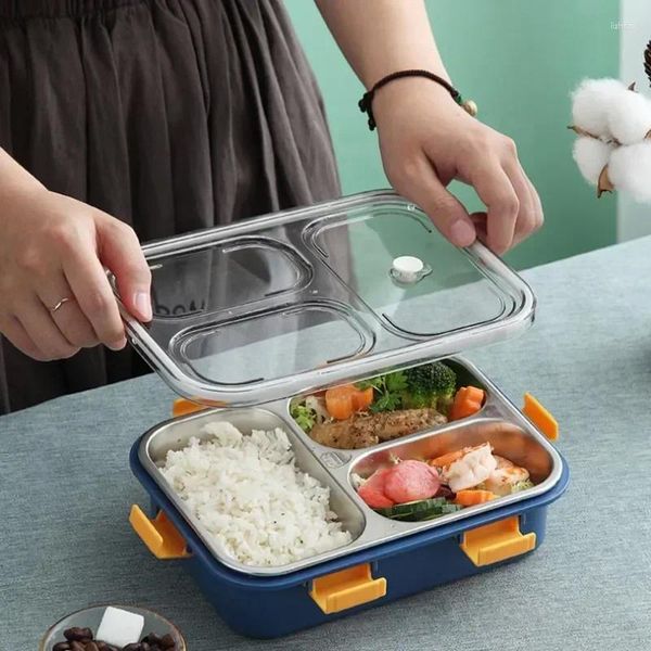 Vaisselle 304 vaisselle Bento boîte Portable doublure pique-nique Camping déjeuner avec récipient en acier inoxydable Meyjig