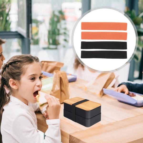 Cineros 4 PCS Bento Caja de contenedores Correas de contenedor Universal Cinturas para hombres Equipamiento creativo para maletas Fijar cinta práctica de cinta práctica