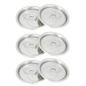Servies 50 Stuks Gemakkelijk Open Deksel Inblikken Deksels Afdichting Covers Vervangingen Glazen Fles Soda Drank Mason Jar Ring-Pull aluminium