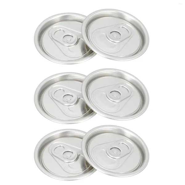 Vaisselle 50 pièces couvercle facile à ouvrir couvercles de mise en conserve couvercles d'étanchéité remplacements bouteille en verre soda boisson Mason Jar anneau-pull aluminium