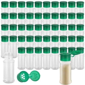 Maîtrise 50pcs Bouteilles d'épices en plastique JARS JARS CONTERNEURS POUR LE RANGER SAUCES POURCES