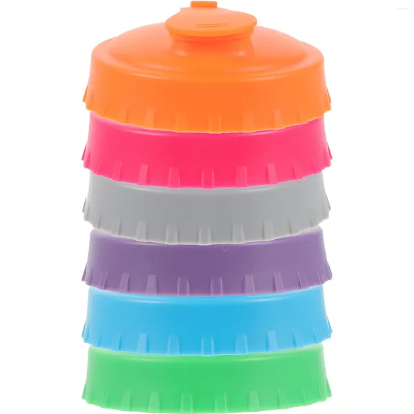 Vaisselle 6 pièces chapeaux couvercle de canette en Silicone couvercle de tasse anti-poussière boisson anti-poussière étanche